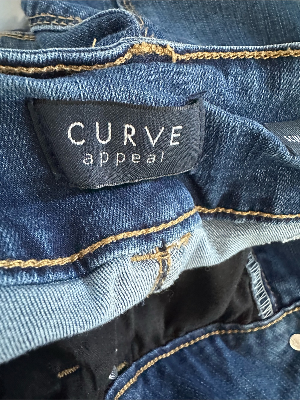 Curve Appeal Scott High Rise Skinny Jeans 16/33 Stretch Y2K Double Button - Picture 12 of 14